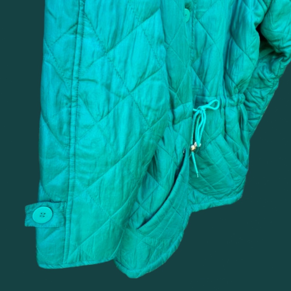 CLIO Silk Quilted Windbreaker Jacket Vintage πHost Pickπ - Picture 10 of 12